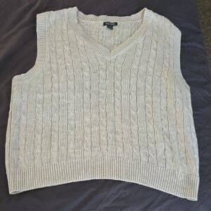 Wild Fable Cream Cable Knit Sweater Vest